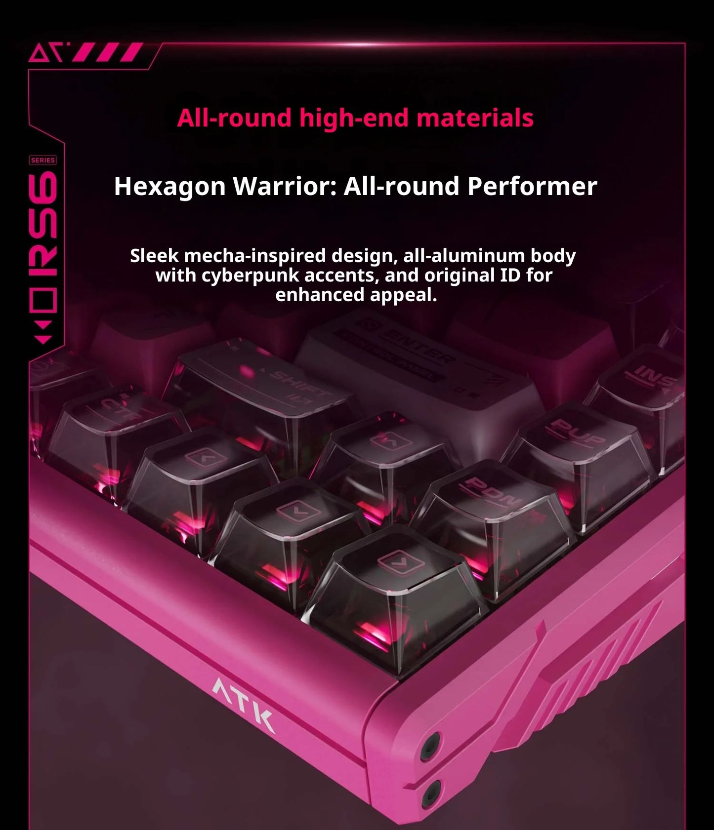 Authentic Atk Rs6 Magnetic Axis Keyboard Professional Esports Gaming Mechanical Aluminum Computer Keyboard High-End Single Mode