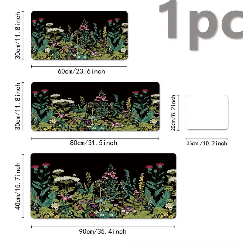 Beautiful Floral Pads Large Gaming Mouse Pad with Non-slip Rubber Base Precise Seam Design Washable and Durable for Office Use
