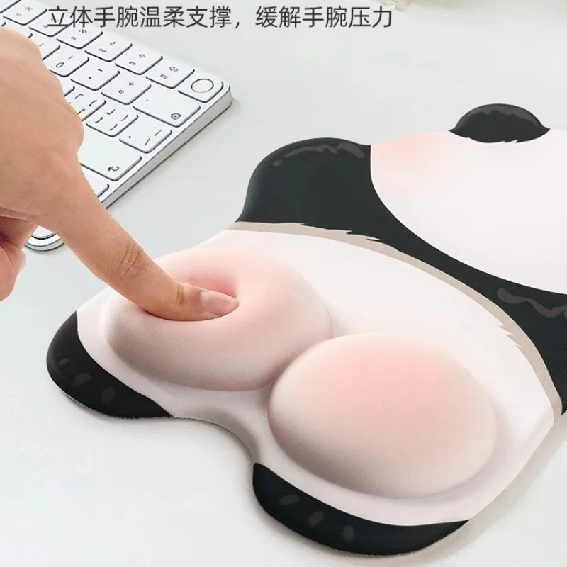 Cute Panda Mouse Pad 2024 New Wrist Pad Girl New Anti Slip Comfortable Desktop Computer Laptop Office Mouse Gaming Accessories