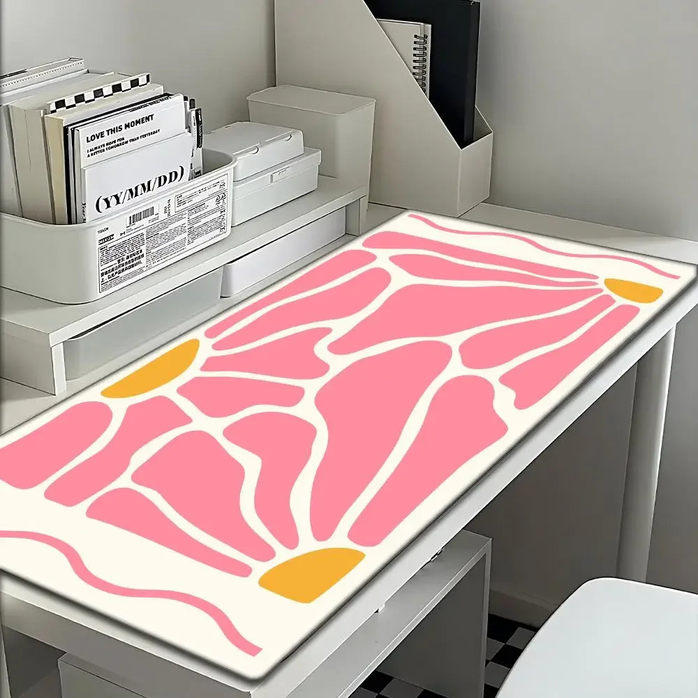 Large computer mouse pad 90x40 Pink Abstract flower office desk mat Gift Game Player desktop accessories Keyboard protection pad