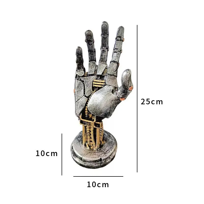 Controller Holder Cyberpunk Mechanical Hand Device Stand Game Desk Storage Creative Mechanical Simulated Robot Hand Sculpture
