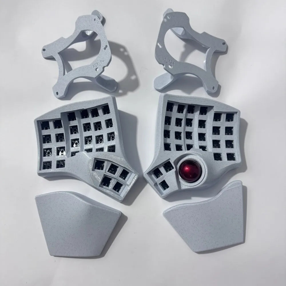 Charybdis Split Keyboard Kit 4x6 Custom Wired/Wireless Hotswap Mechanical Keyboard with Plam Rest/stand/Trackball Game Accessory