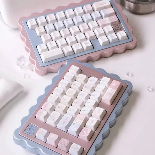 Soda Wireless Split Keyboard Kit Customized Hot Swappble Ergonomics Tri-Mode Split Keyboard for VIAL Left Right Hand Keyboard