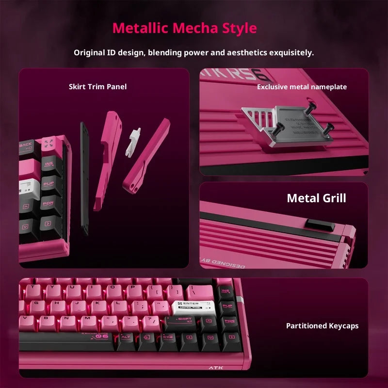 Authentic Atk Rs6 Magnetic Axis Keyboard Professional Esports Gaming Mechanical Aluminum Computer Keyboard High-End Single Mode