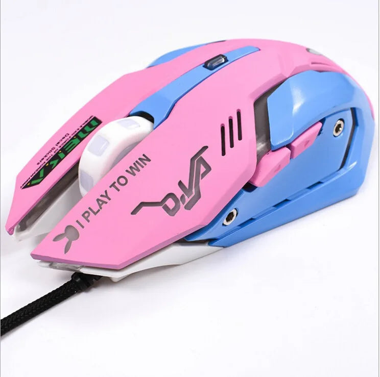 Mute pink DVR eating chicken game mouse gaming gaming mouse computer peripheral accessories mouse