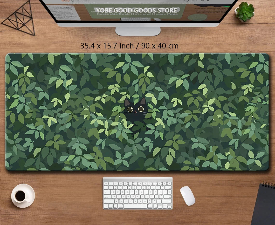 Cute Cat Mouse Pad 25×29×0.2cm Kawaii Gaming Mousepad Pc Gamer Desk Mat
