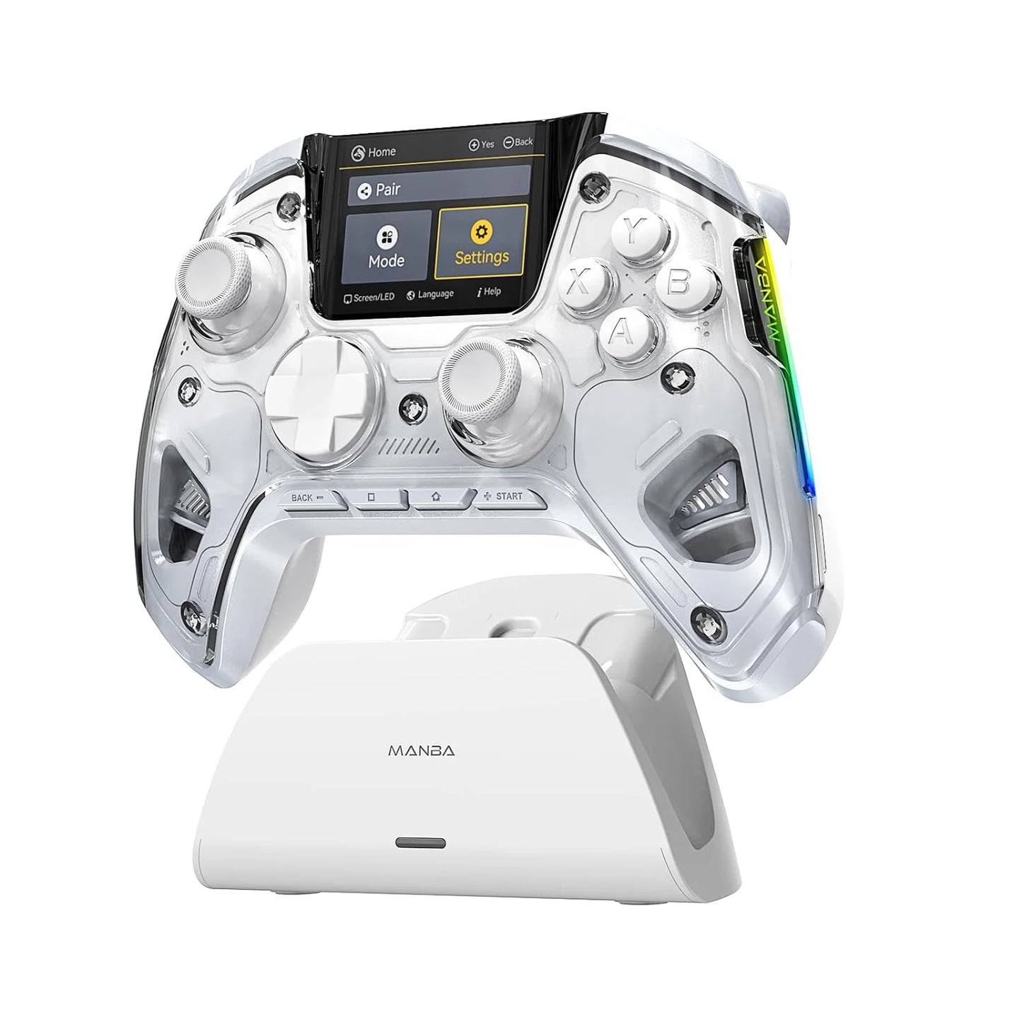 Wireless Gaming Controller Mamba One V2 for iOS/Android/Switch/PC  Hall Effect Stick RGB Light 1800mAh with Charging Dock