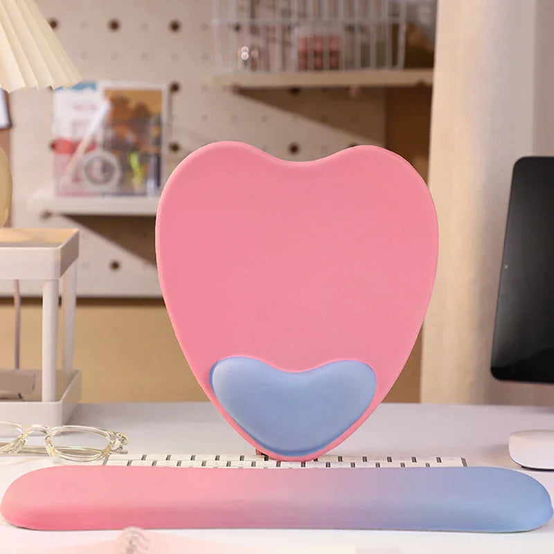 Computer Mouse Pad Ergonomic Cushion Non-slip Rubber Base Memory Foam For Office Home Computer Laptop Desktop Mouse Pads