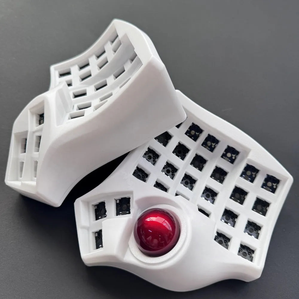 Charybdis Split Keyboard Kit 4x6 Custom Wired/Wireless Hotswap Mechanical Keyboard with Plam Rest/stand/Trackball Game Accessory