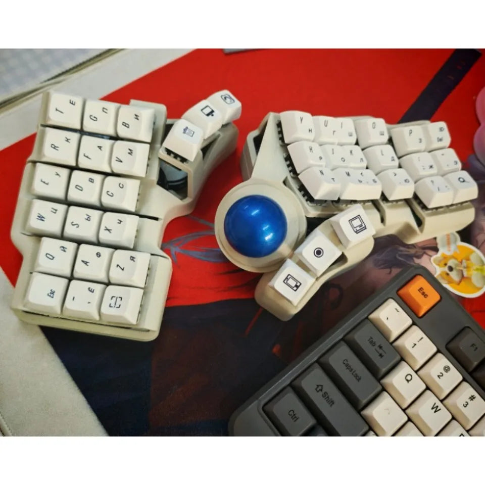 Charybdis 3X6 Split Ergonomic Keyboards with Integrated Trackball Custom ZMK Hot-swap Wireless Mechanical Keyboard for PC Gaming
