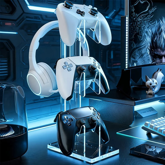3 in 1 Universal Gaming Stand for Xbox/Switch Controller & Headset, Desktop Storage Organizer Holder