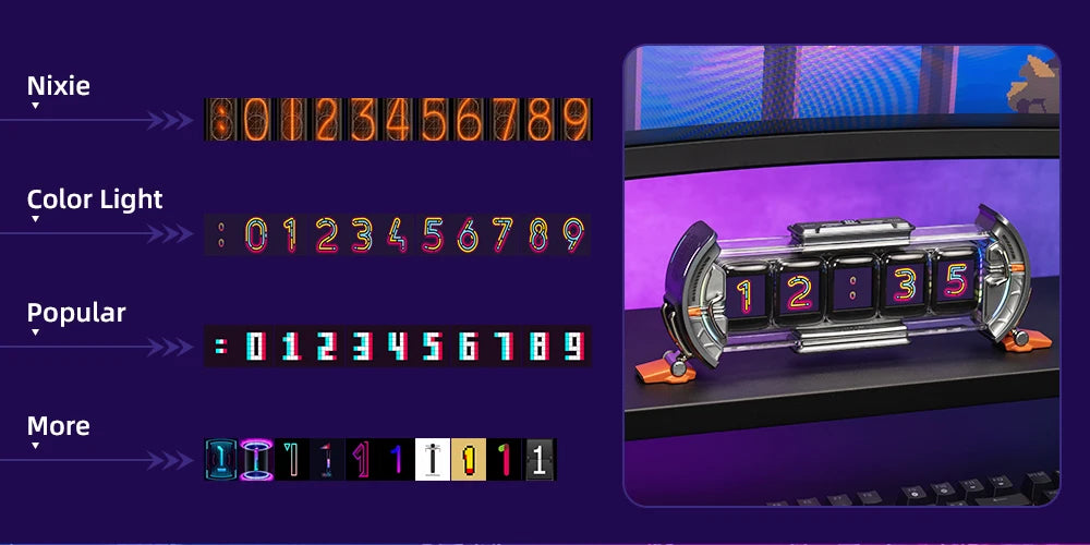 Divoom Times Gate Pixel Art Setup Clock With Smart App Control RGB LED Display Home Desktop Decor Birthday Gift Pixel