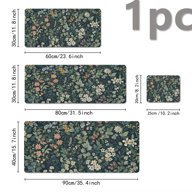 Beautiful Floral Pads Large Gaming Mouse Pad with Non-slip Rubber Base Precise Seam Design Washable and Durable for Office Use