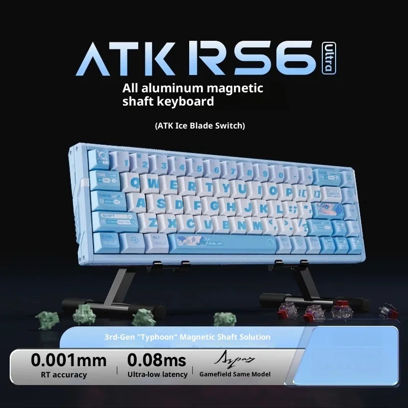Authentic Atk Rs6 Magnetic Axis Keyboard Professional Esports Gaming Mechanical Aluminum Computer Keyboard High-End Single Mode