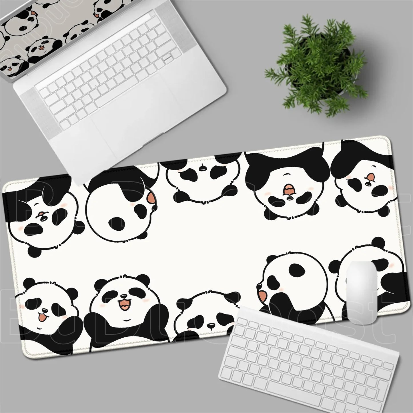 HD Printing Kawaii Anime Panda Mouse Pad Large Computer Office PC Game Table Mats XXL Gaming Keyboard Pad Cute Animals Desk Pads