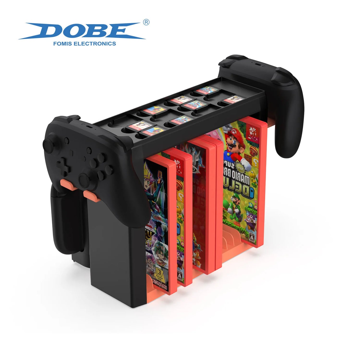 Univercial Organizer for Switch 2/OLED/Switch, Storage Stand for Game Cards/Discs/TV Dock/Console/Controller, Accessories Kit