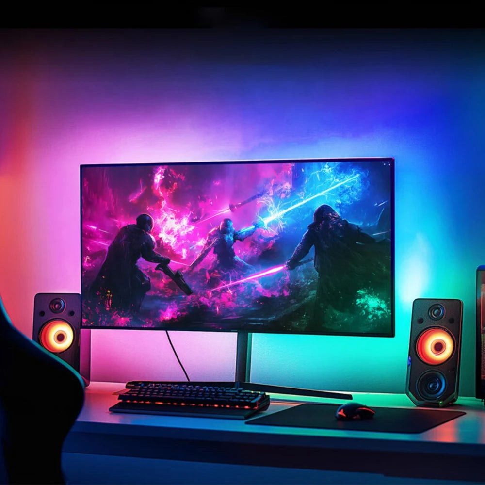 RGB Gaming Lights Strip Monitor Backlight LED Display Sync PC Screen Ambient Lighting APP Synchronization Decor Game Room Party