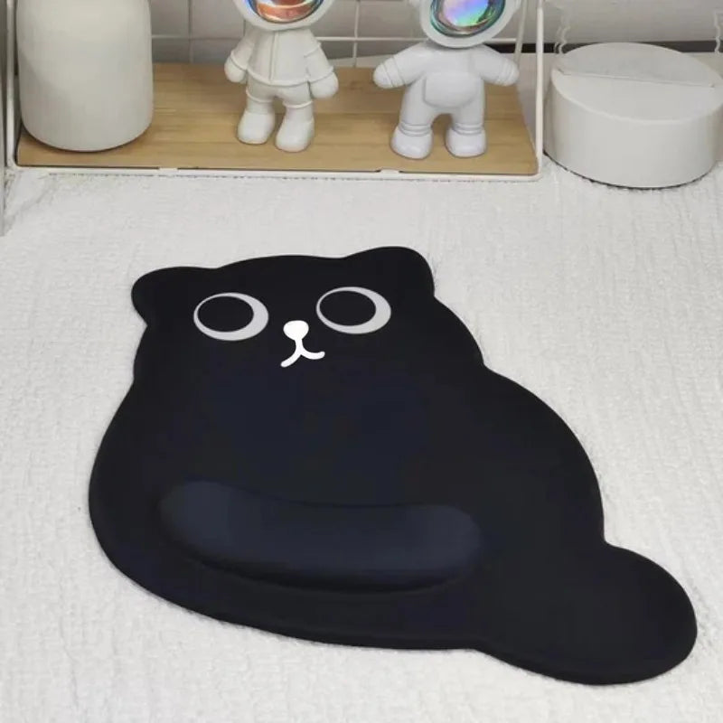 Fashion Big-Eyed Cat Mouse Pad Non-Slip Comfortable Wrist Rest Pad Cartoon Gaming Mouse Pad For Computer Office Desk Mat