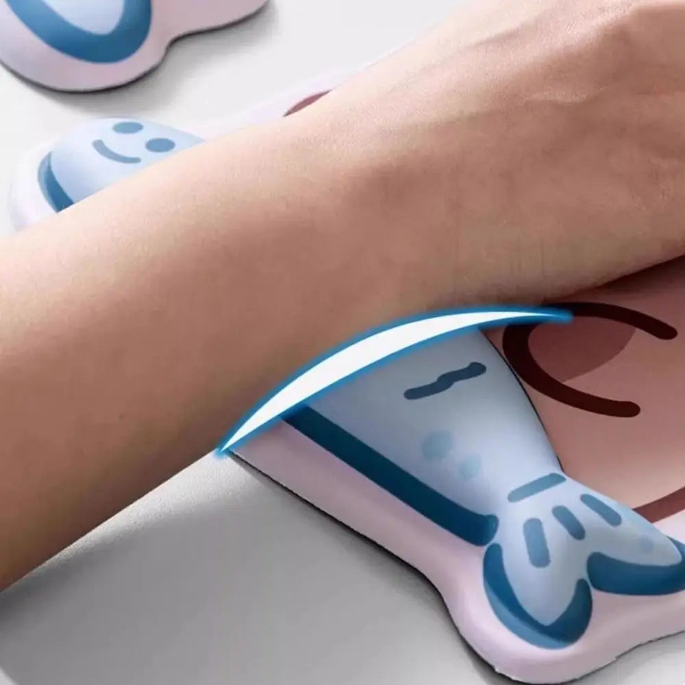 Creative Cartoon Mouse Pad Capybara Printed Comfortable Mouse Wrist Support Pad with Wrist Guard Comfort