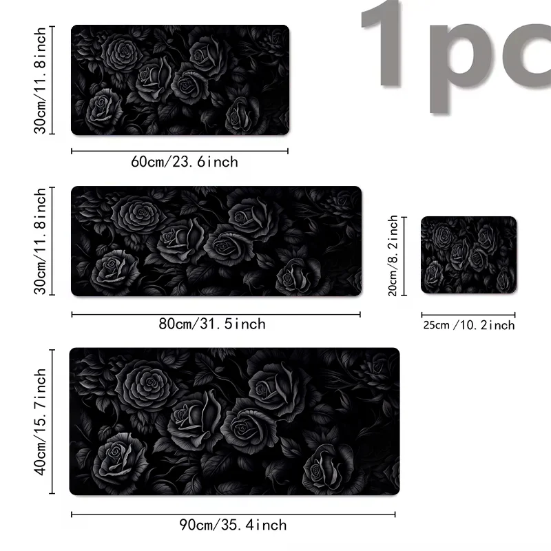 Beautiful Floral Pads Large Gaming Mouse Pad with Non-slip Rubber Base Precise Seam Design Washable and Durable for Office Use