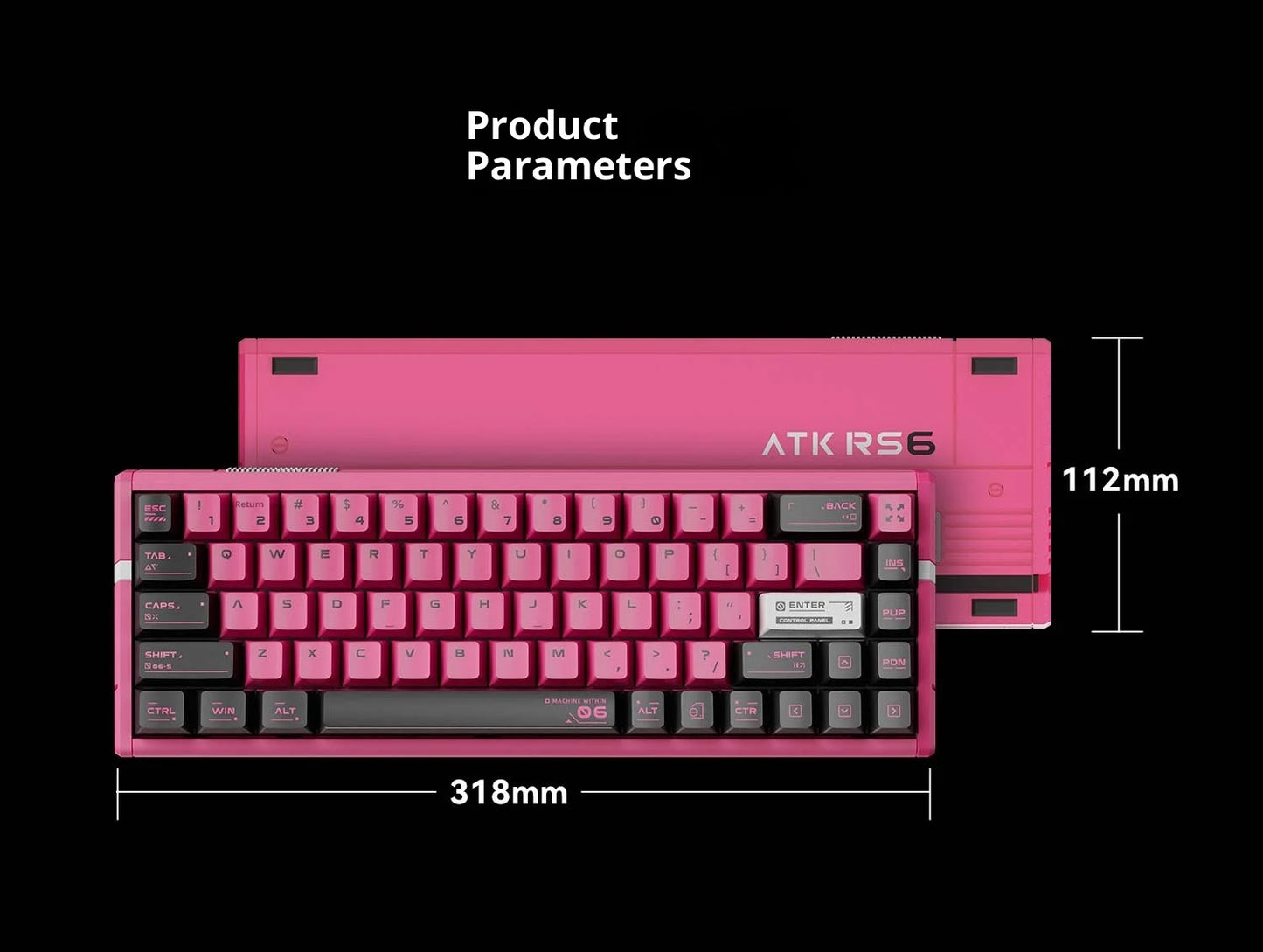 Authentic Atk Rs6 Magnetic Axis Keyboard Professional Esports Gaming Mechanical Aluminum Computer Keyboard High-End Single Mode