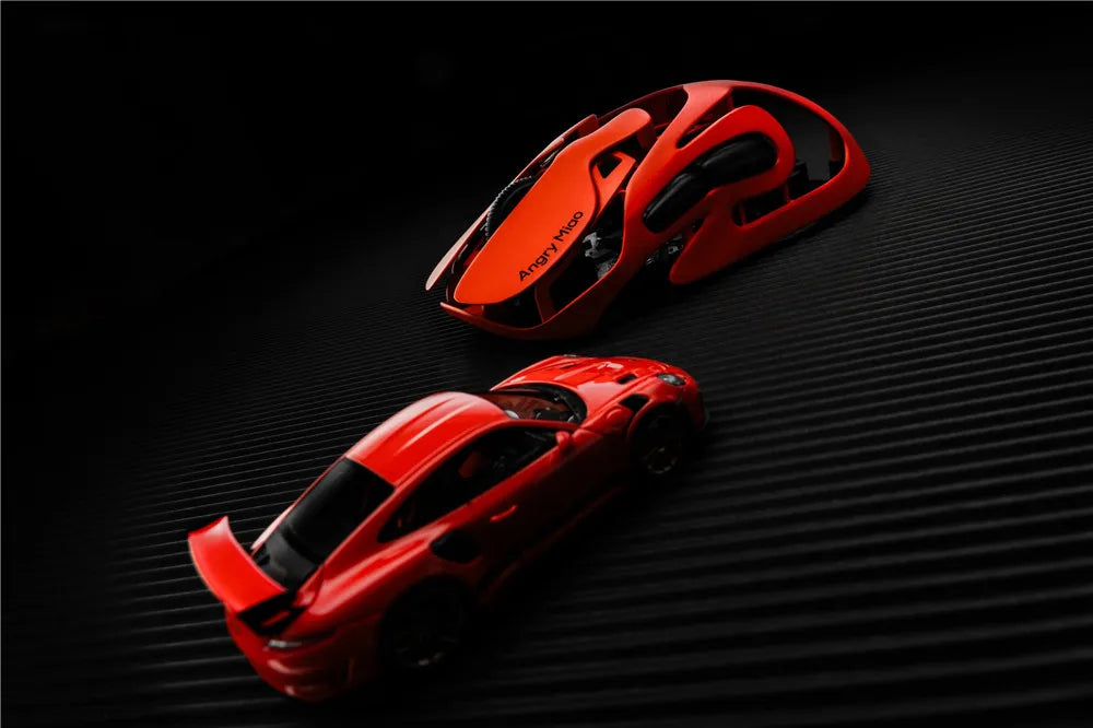 Angry Miao Infinity Gaming Wireless Mouse Hot-Swappable PAW3950 Dual 8K Wired Tri-Mode Mirror Shadow