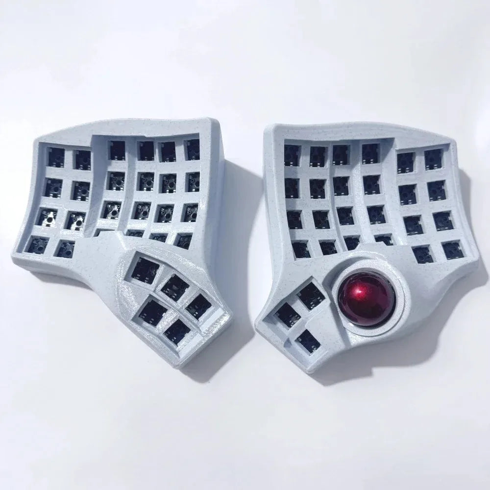 Charybdis Split Keyboard Kit 4x6 Custom Wired/Wireless Hotswap Mechanical Keyboard with Plam Rest/stand/Trackball Game Accessory