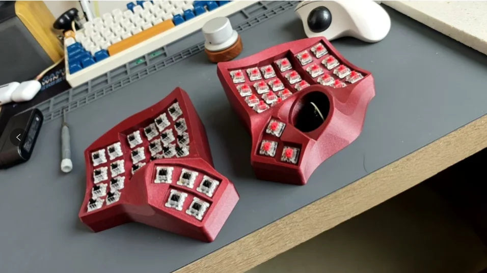 Charybdis 4X6 MK2 Split Keyboard Kit with Palm Pad Custom Hotswap Wireless/wired Bluetooth Trackball Split Mechanical Keyboards