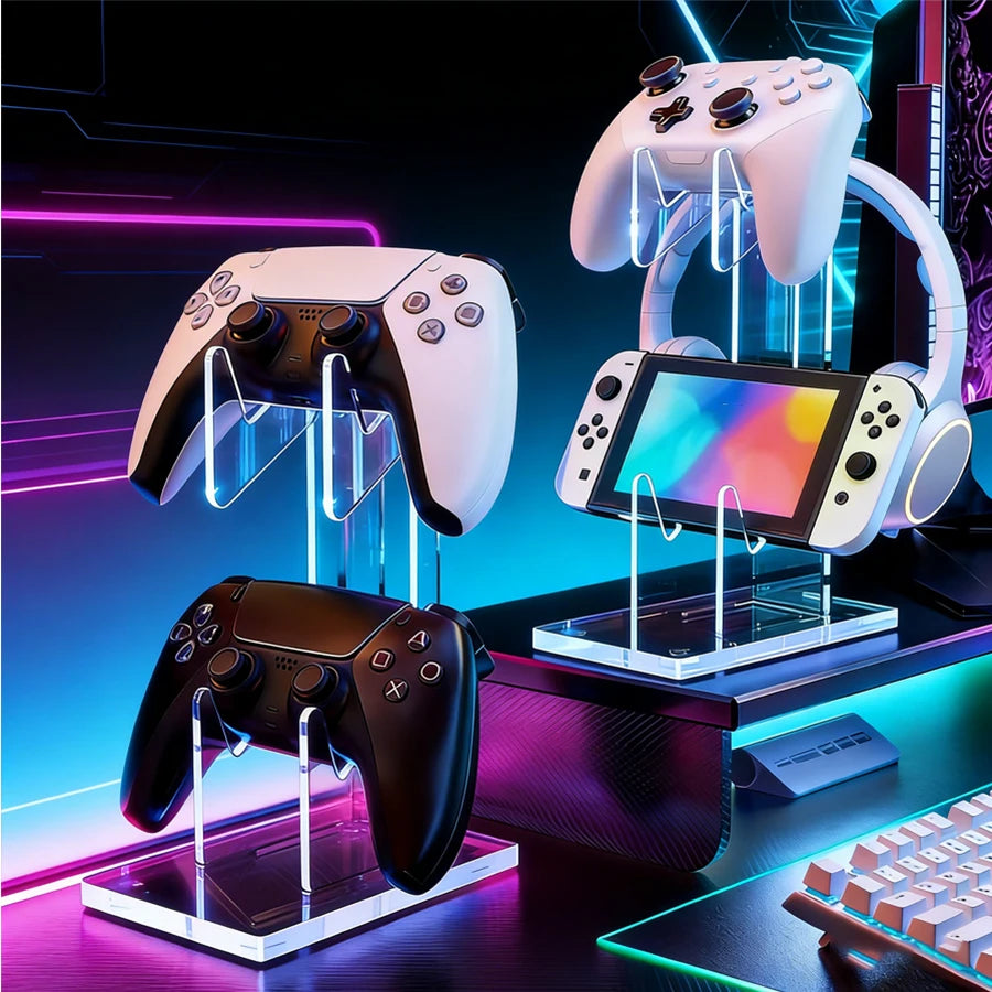 3 in 1 Universal Gaming Stand for Xbox/Switch Controller & Headset, Desktop Storage Organizer Holder