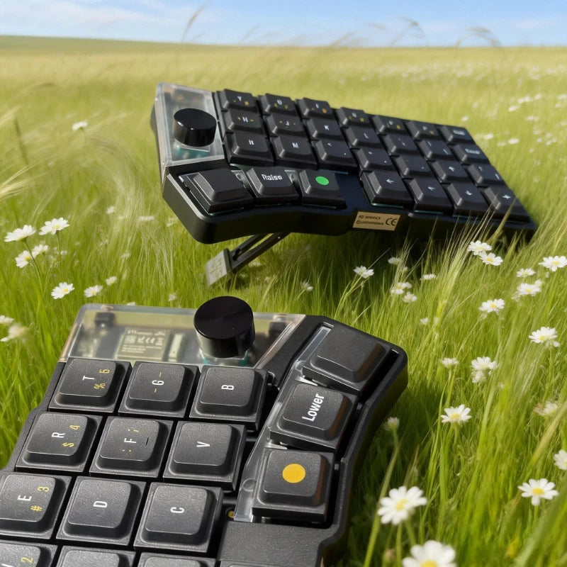 Cornix Split Keyboard with Tenting Leg Low Profile Hot Swap Wired Bluetooth CNC Corne Split Keyboard Kit Kailh Choc VIAL PreSale