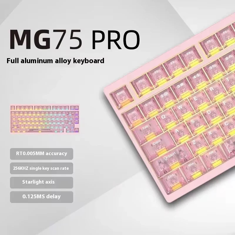 For IROK MG75 PRO/MAX Mechanical Keyboard Magnetic Switch Rgb Hot Swap Aluminum Rt0.005  Custom PC Gifts