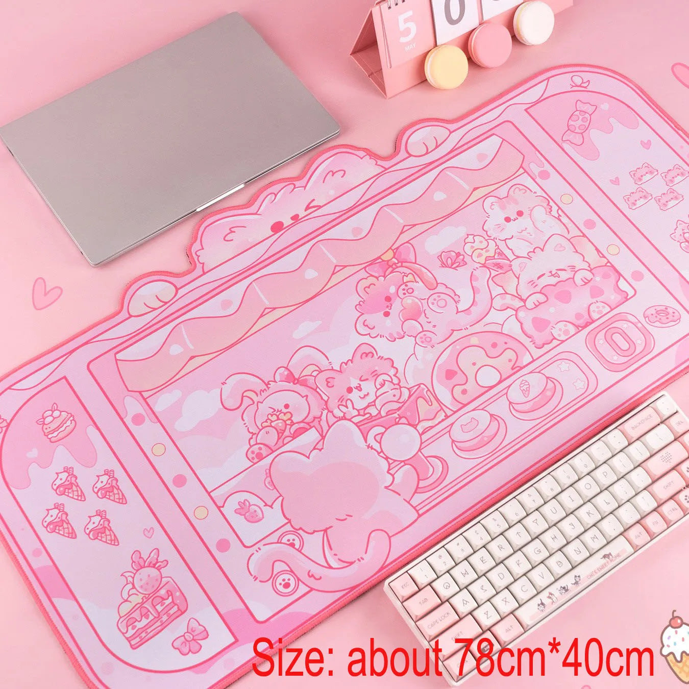 Kawaii Animals Desktop Keyboard Mouse Mats Large Gaming Mat Mousepad Switch PC Computer Laptop Office Table Desk Pad Protector