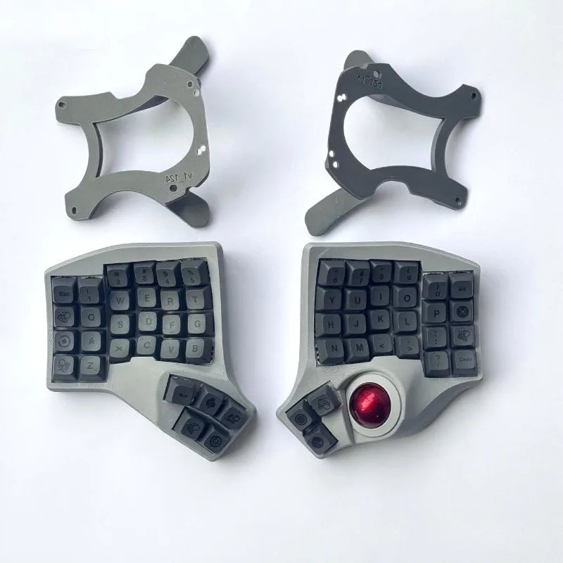 Charybdis Split Keyboard Kit 4x6 Custom Wired/Wireless Hotswap Mechanical Keyboard with Plam Rest/stand/Trackball Game Accessory