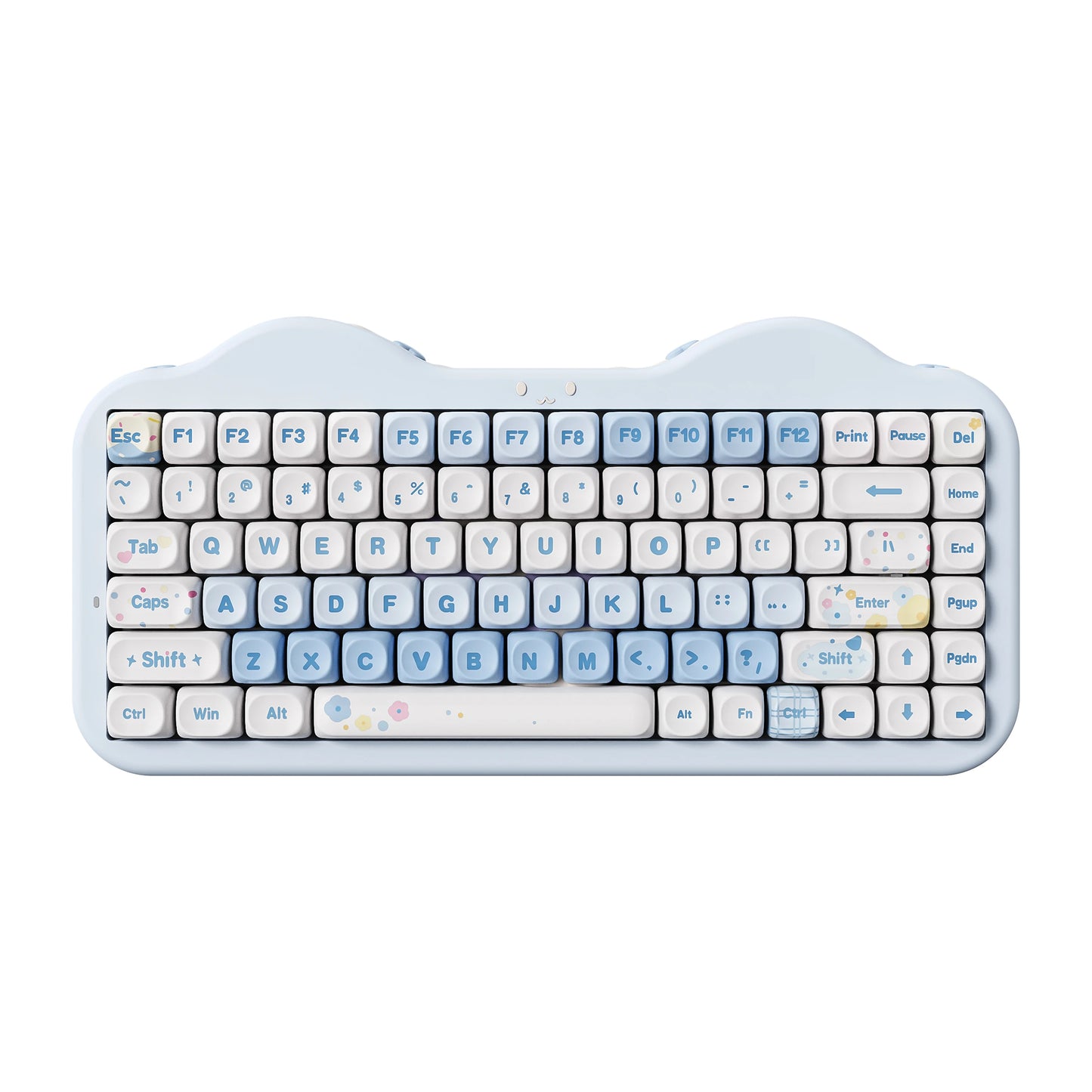 YUNZII C75 Mechanical Keyboard Tri-Mode Wireless RGB Gamer Keyboard Gasket Cute Design Hot Swap Ergonomics Gaming Accessories