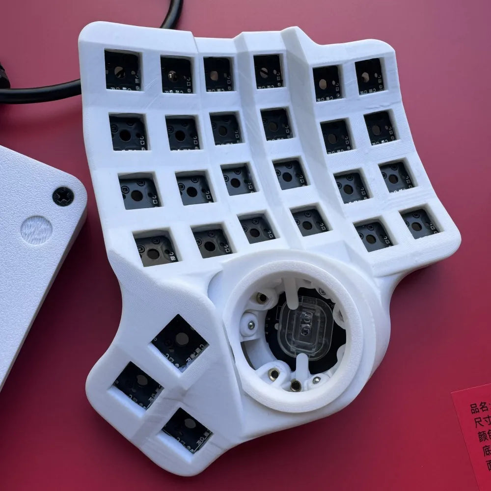 Charybdis Split Keyboard Kit 4x6 Custom Wired/Wireless Hotswap Mechanical Keyboard with Plam Rest/stand/Trackball Game Accessory