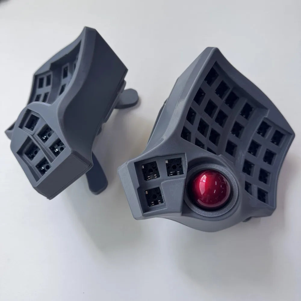 Charybdis Split Keyboard Kit 4x6 Custom Wired/Wireless Hotswap Mechanical Keyboard with Plam Rest/stand/Trackball Game Accessory