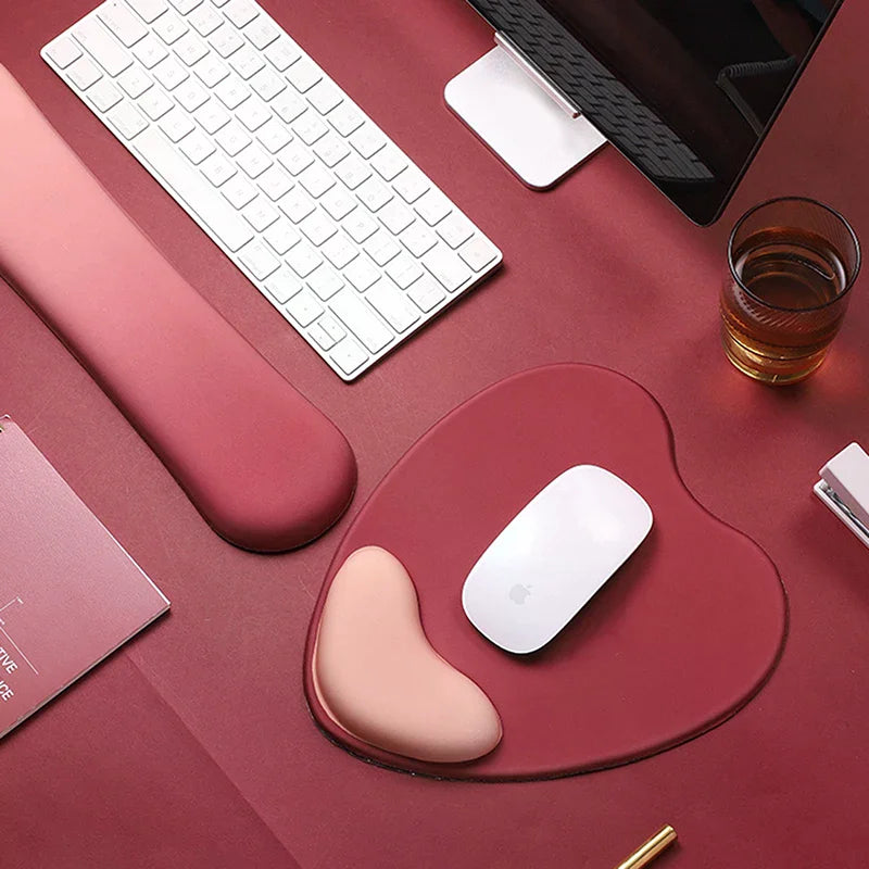 Computer Mouse Pad Ergonomic Cushion Non-slip Rubber Base Memory Foam For Office Home Computer Laptop Desktop Mouse Pads