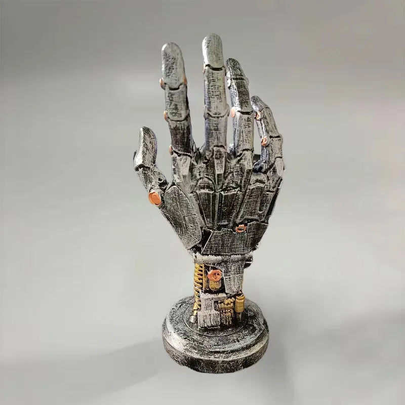 Controller Holder Cyberpunk Mechanical Hand Device Stand Game Desk Storage Creative Mechanical Simulated Robot Hand Sculpture