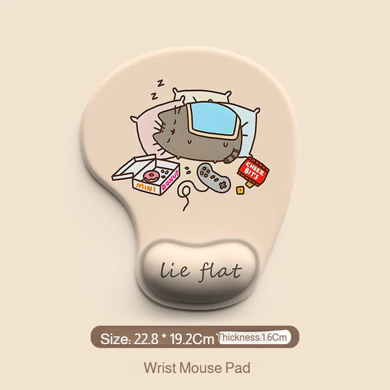 Cartoon Animal Mouse Pad Dirty Resistant  Non-Slip Base Ergonomic Wrist Pad Comfortable Mouse Pad for Typist,Office,Gaming Use