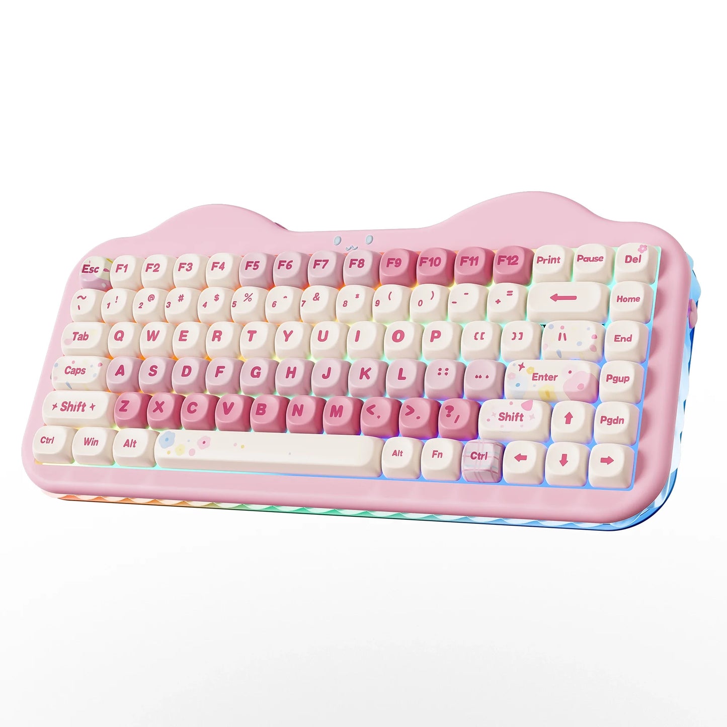 YUNZII C75 Mechanical Keyboard Tri-Mode Wireless RGB Gamer Keyboard Gasket Cute Design Hot Swap Ergonomics Gaming Accessories