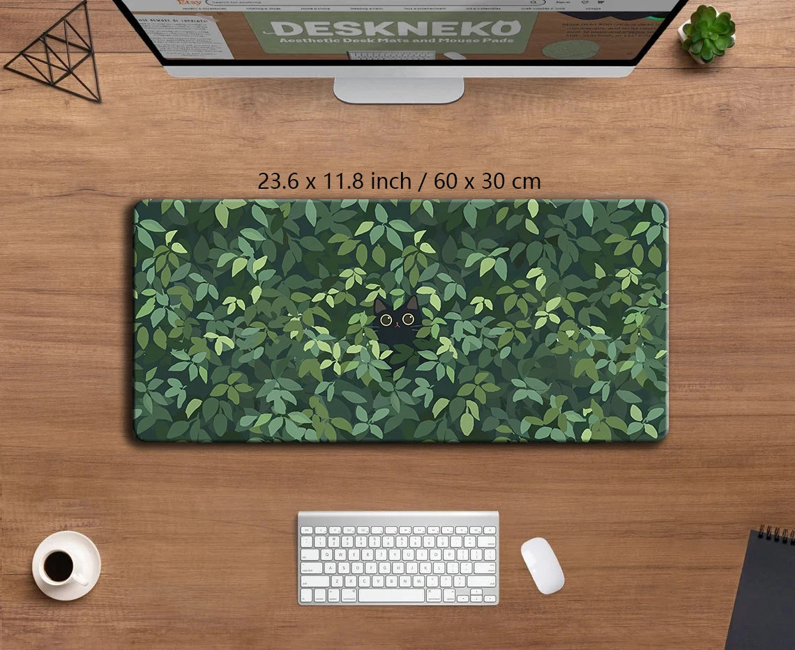 Cute Cat Mouse Pad 25×29×0.2cm Kawaii Gaming Mousepad Pc Gamer Desk Mat