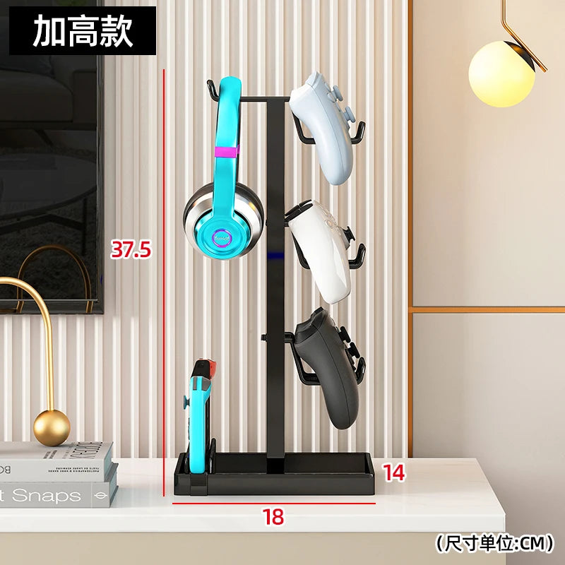 Multi-Tier Game Controller Holder Ideal Gamer Gift Controller Organizer for PlayStation 5 PS4 Xbox Headphone Desk Storage
