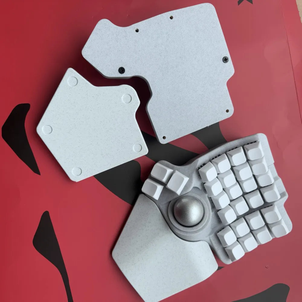 Charybdis Split Keyboard Kit 4x6 Custom Wired/Wireless Hotswap Mechanical Keyboard with Plam Rest/stand/Trackball Game Accessory