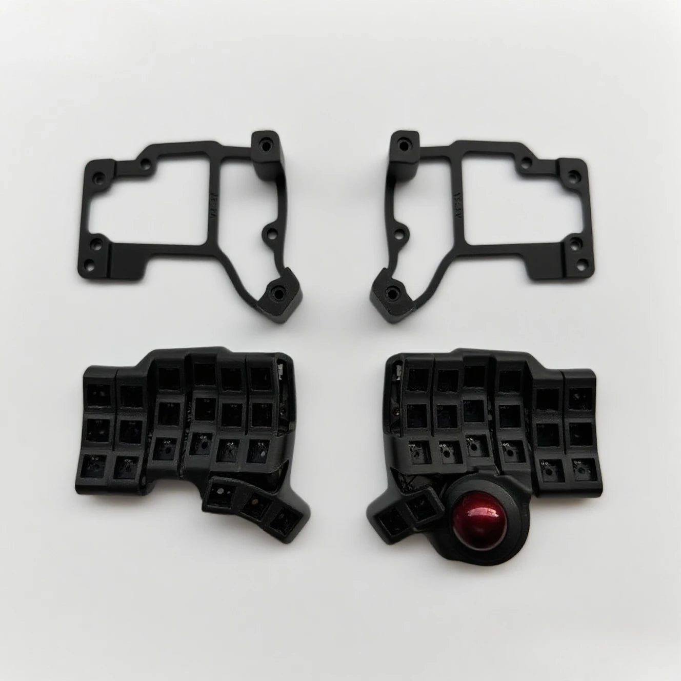 Charybdis Split Keyboard Kit 4x6 Custom Wired/Wireless Hotswap Mechanical Keyboard with Plam Rest/stand/Trackball Game Accessory