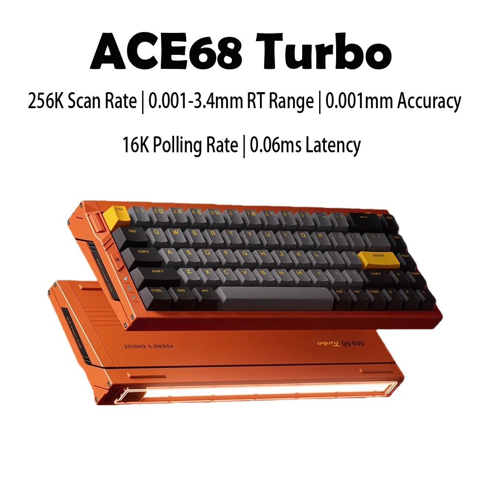 MCHOSE ACE68 Turbo Mechanical Gaming Keyboard Customized 0.001mm Rapid Trigger RGB 16K Polling Rate Low latency high precision
