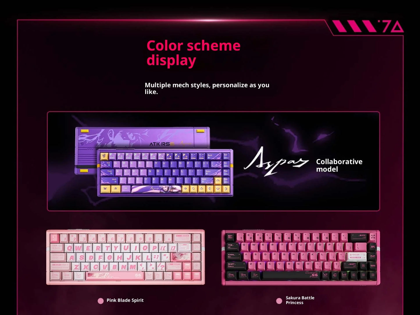 Authentic Atk Rs6 Magnetic Axis Keyboard Professional Esports Gaming Mechanical Aluminum Computer Keyboard High-End Single Mode