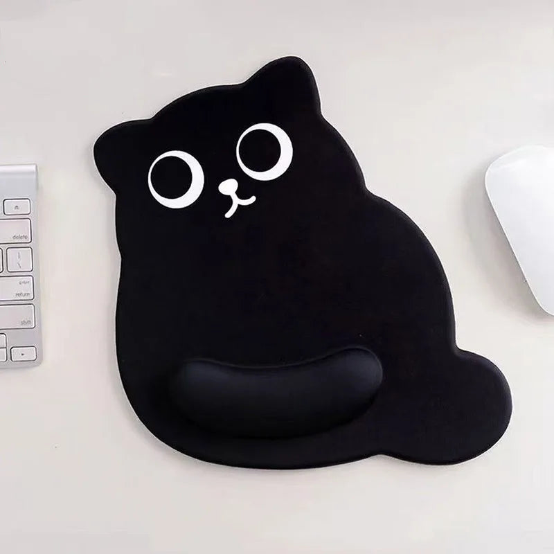 Fashion Big-Eyed Cat Mouse Pad Non-Slip Comfortable Wrist Rest Pad Cartoon Gaming Mouse Pad For Computer Office Desk Mat