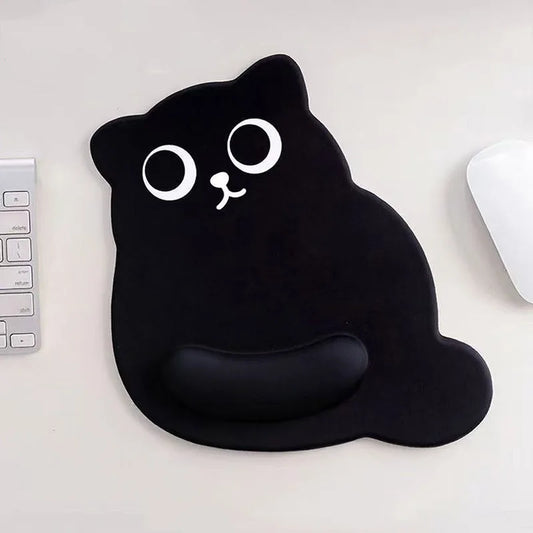 Fashion Big-Eyed Cat Mouse Pad Non-Slip Comfortable Wrist Rest Pad Cartoon Gaming Mouse Pad For Computer Office Desk Mat