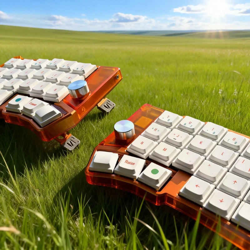 Cornix Split Keyboard with Tenting Leg Low Profile Hot Swap Wired Bluetooth CNC Corne Split Keyboard Kit Kailh Choc VIAL PreSale