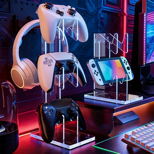 3 in 1 Universal Gaming Stand for Xbox/Switch Controller & Headset, Desktop Storage Organizer Holder